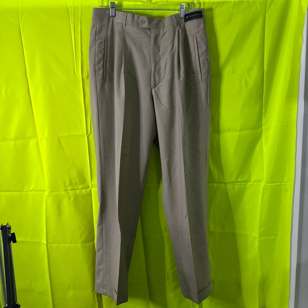 Gianni Manzoni Men's Size Italy 50 US 34 Inseam 36 Wool Dress Pants PREOWNED